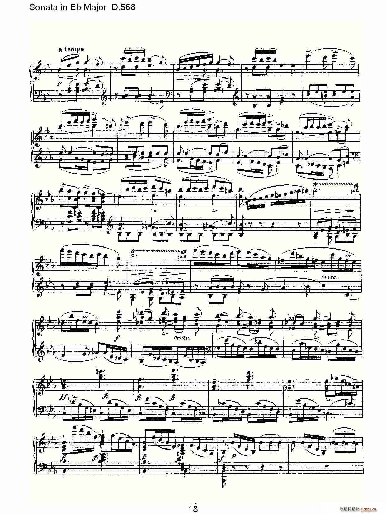 Sonata in Eb Major D.568(ʮּ)18