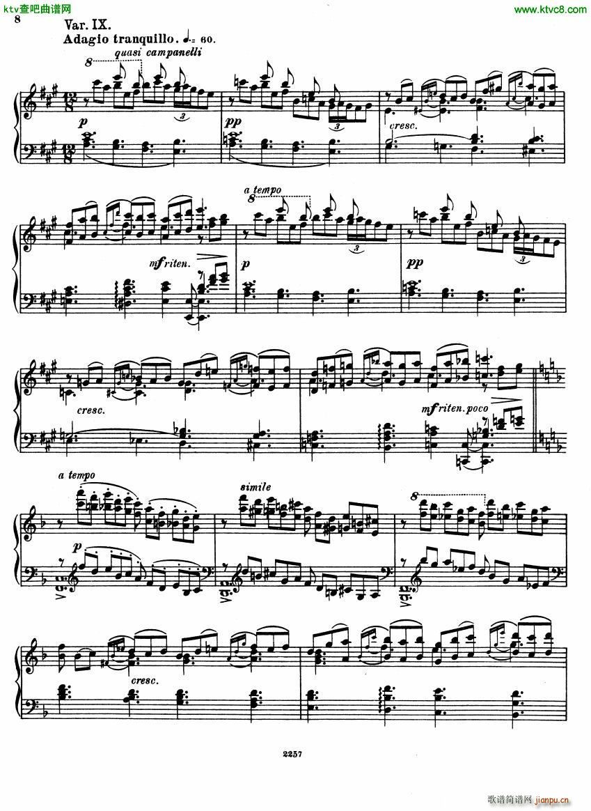 Glazunov Theme et Variations Op 72()8