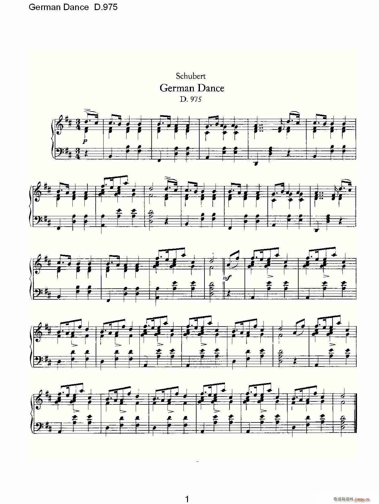 German Dance D.975(ʮּ)1