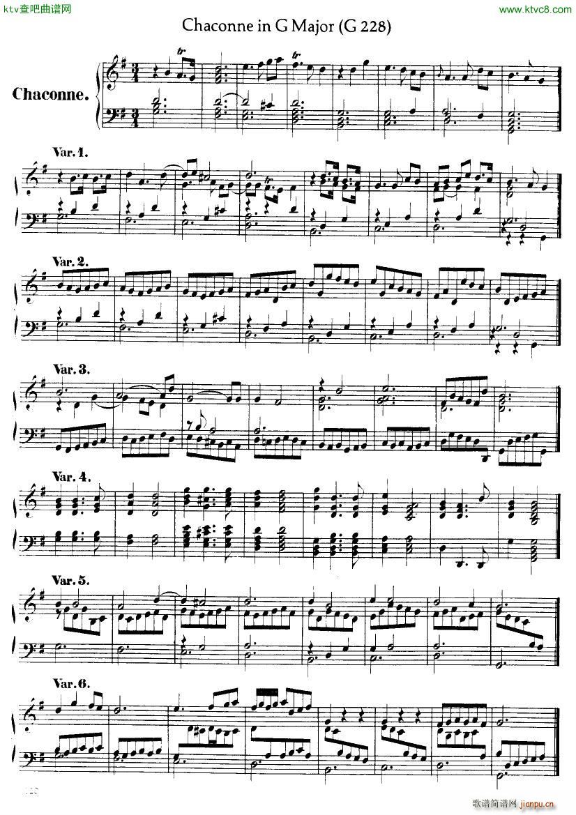Handel Chaconne in G major G228()1