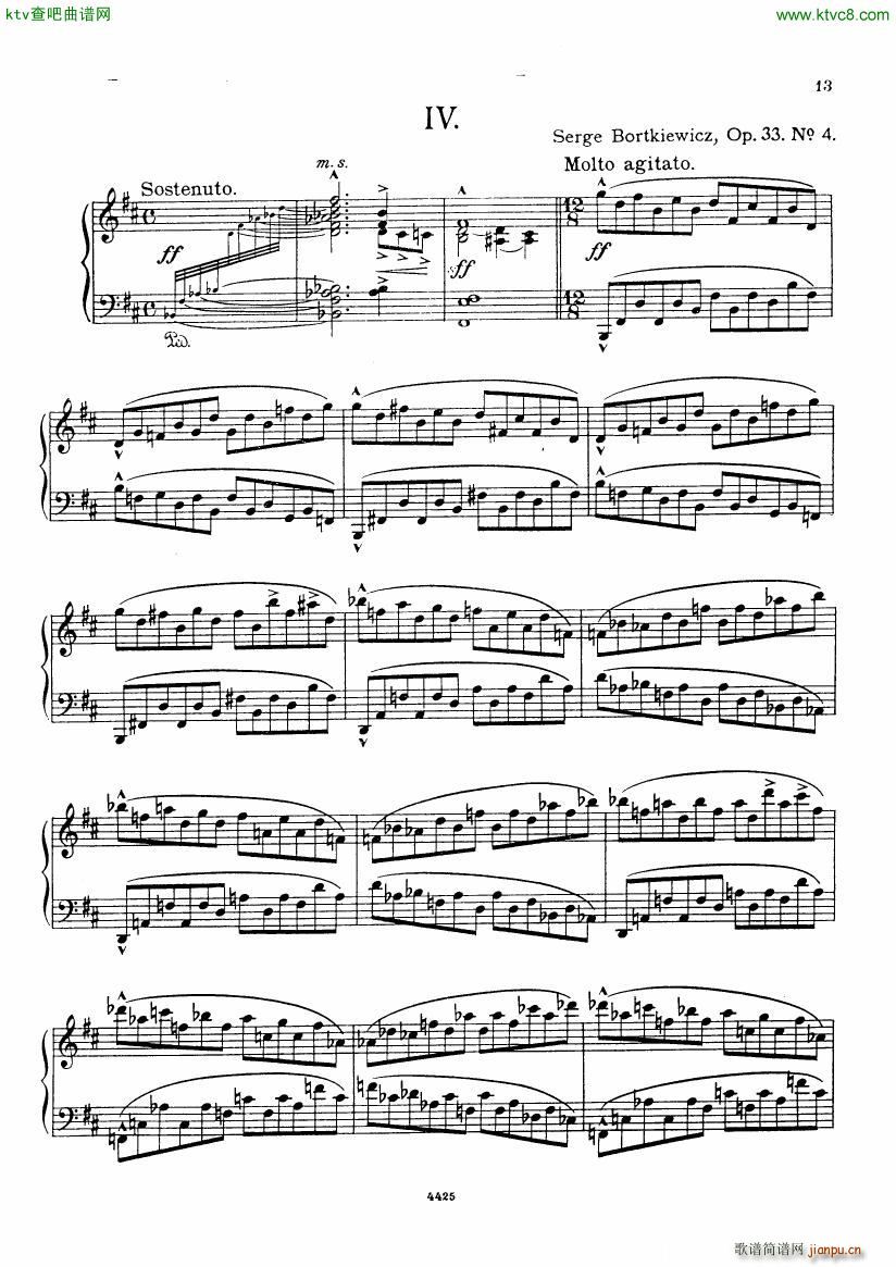 Bortkiewicz 10 Preludes Op 33()13
