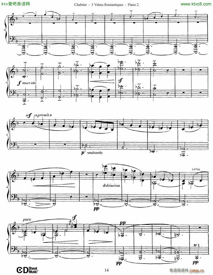 Chabrier 3 Valses Romantiques Piano 2()14
