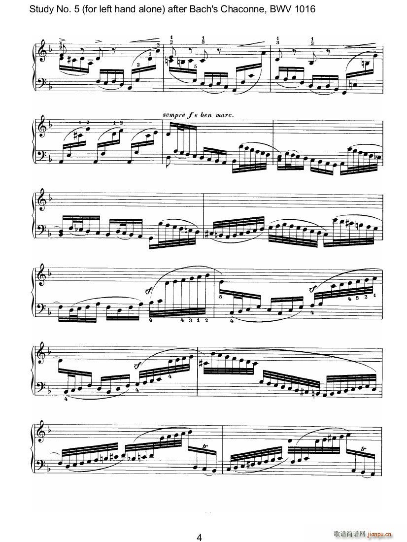 Bach Brahms BWV1016 Chaconne as Etude 5 left hand()7