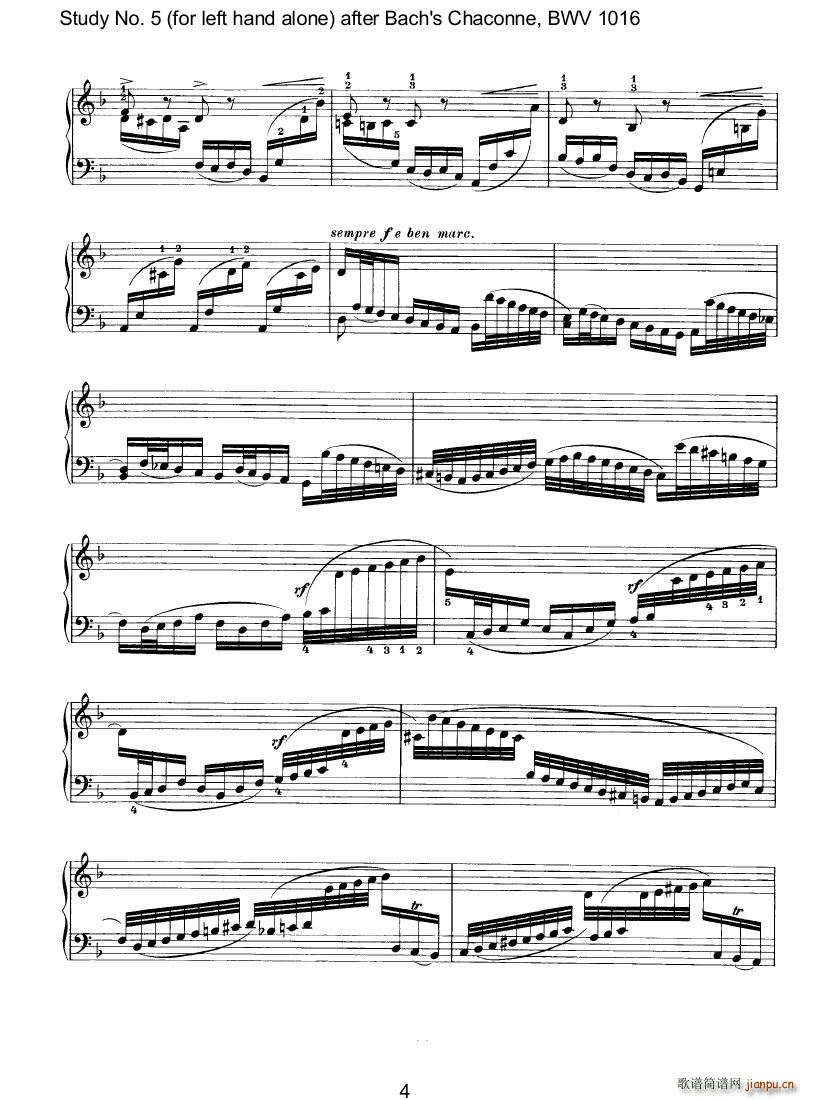 Bach Brahms BWV1016 Chaconne as Etude 5 left hand()7