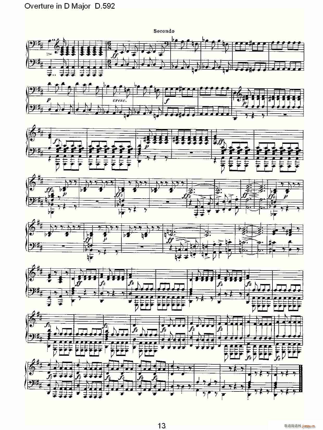 Overture in D Major D.592(ʮּ)13