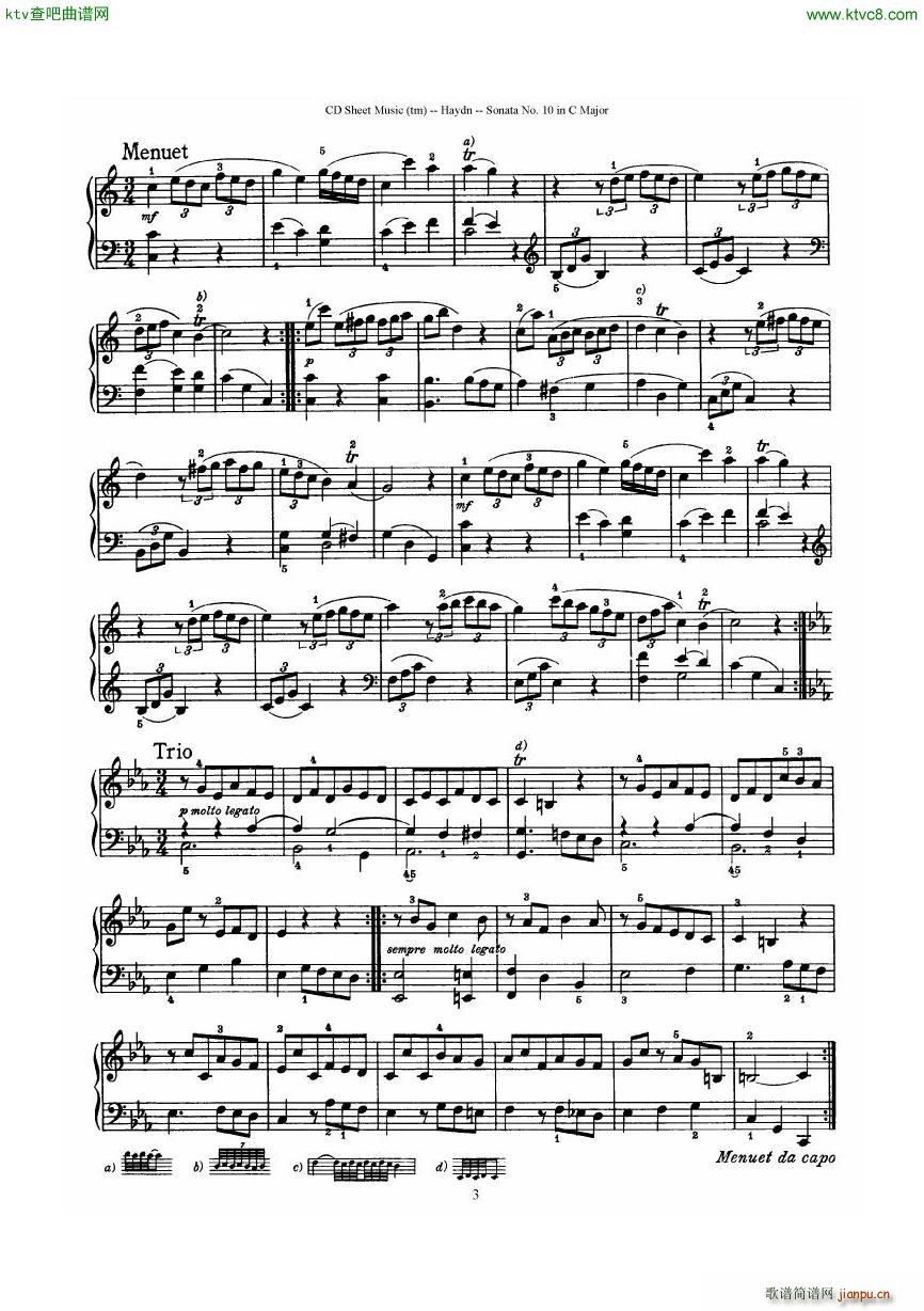 Haydn Joseph Sonata no 10 in C Major()3