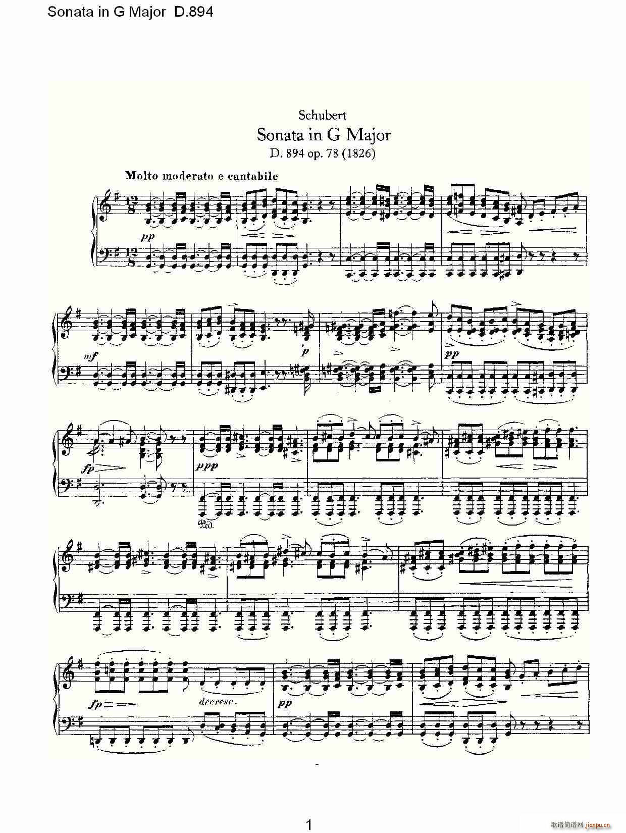 Sonata in G Major D.894(ʮּ)1