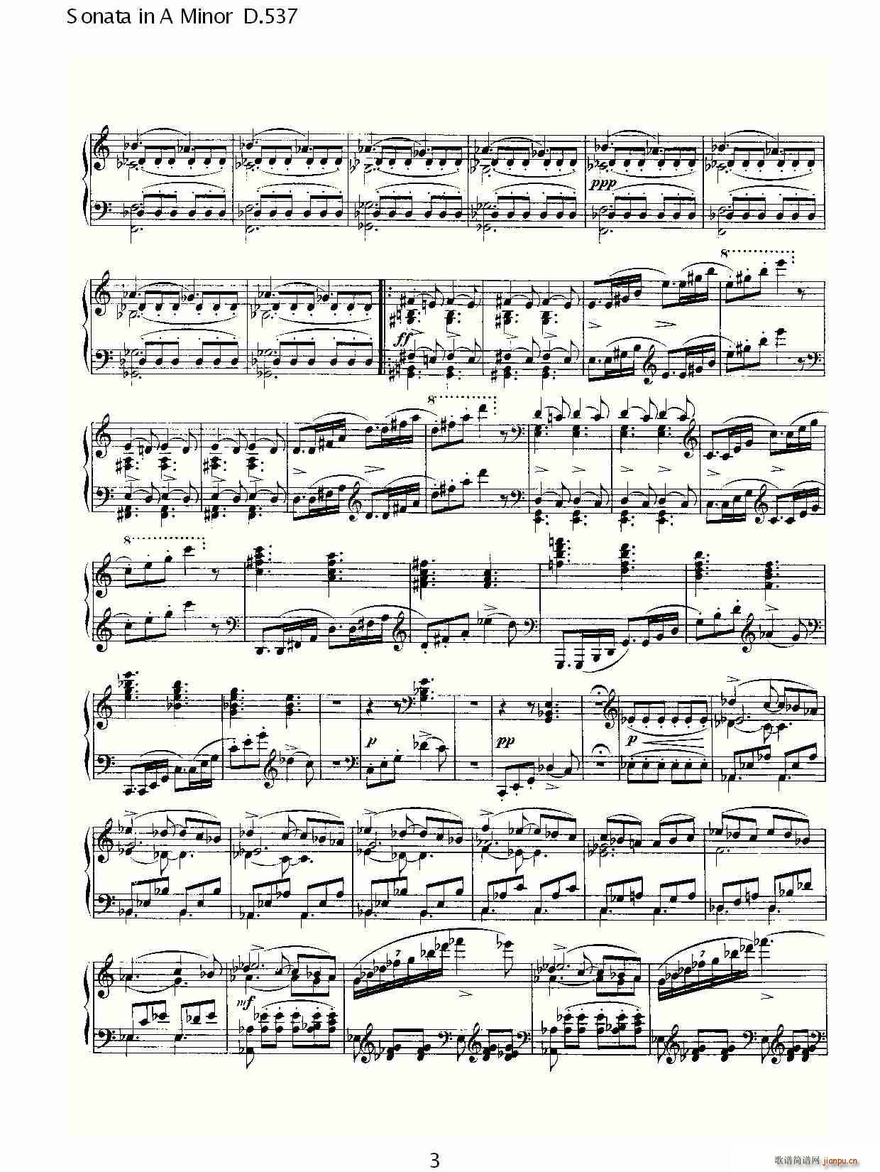 Sonata in A Minor D.537(ʮּ)3