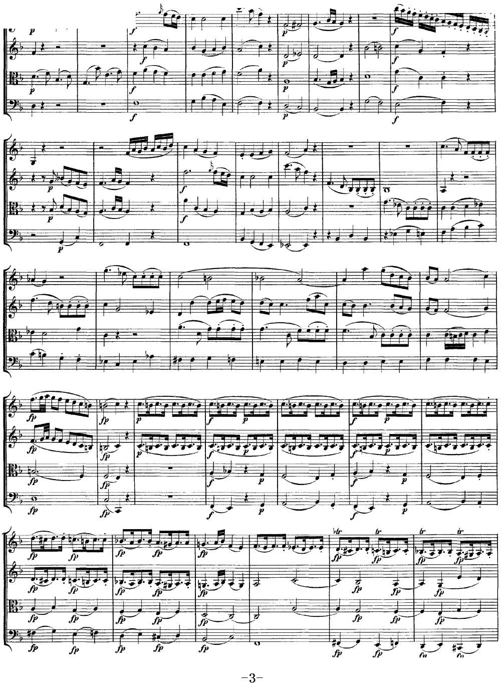 Mozart Quartet No 8 in F Major K 168()3