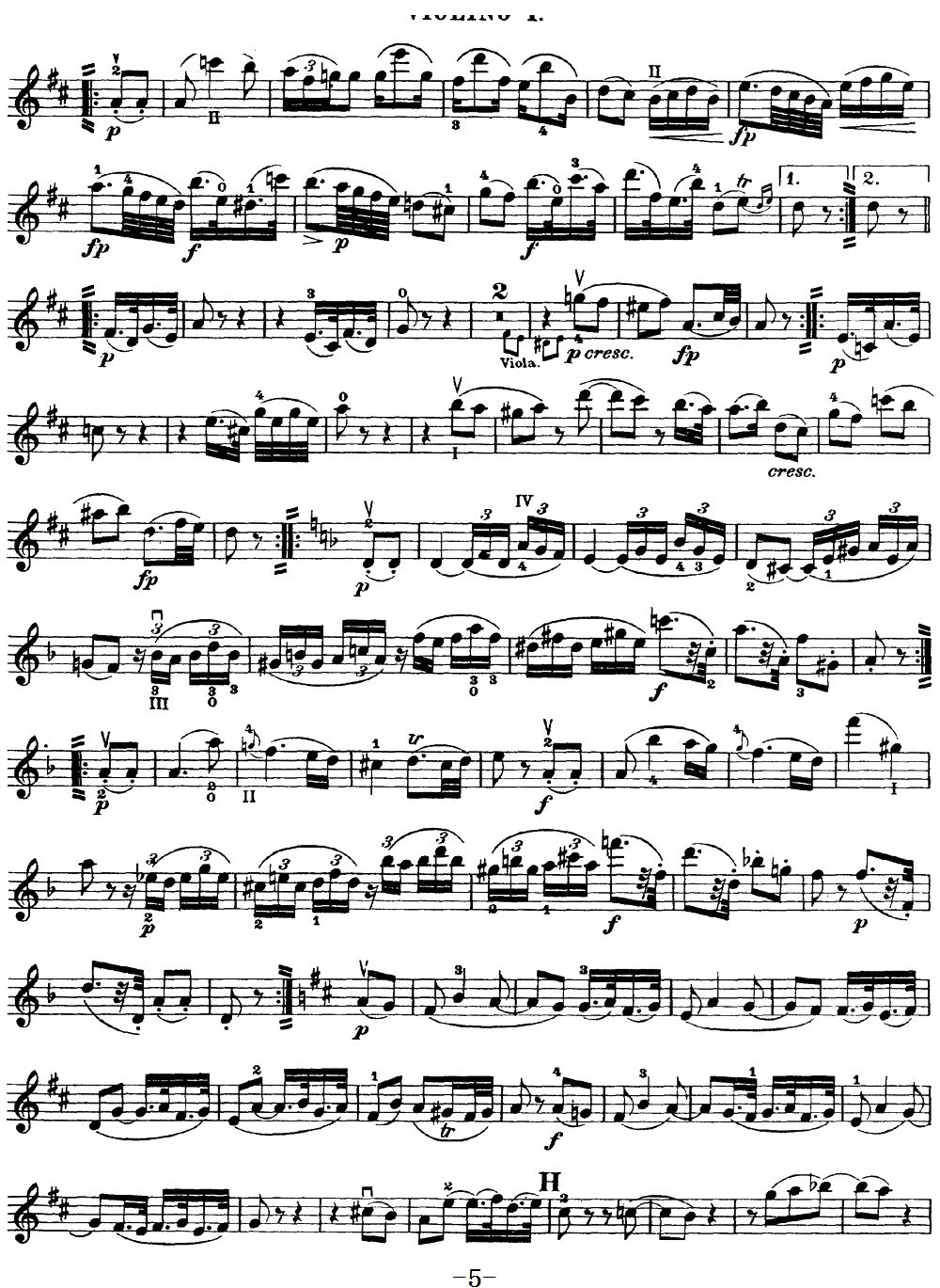 Mozart Quartet No 18 in A Major K 464 Violin 1(ʮּ)5