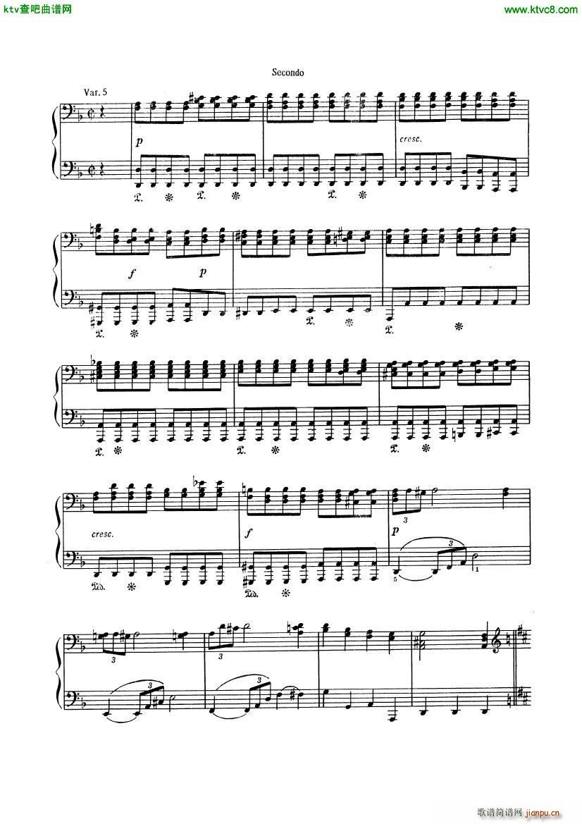 Beethoven op 74 Six Variations 4 hands()9