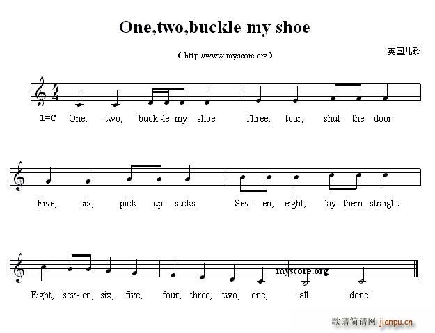 One two buckle my shoe ӢĶ(ʮּ)1