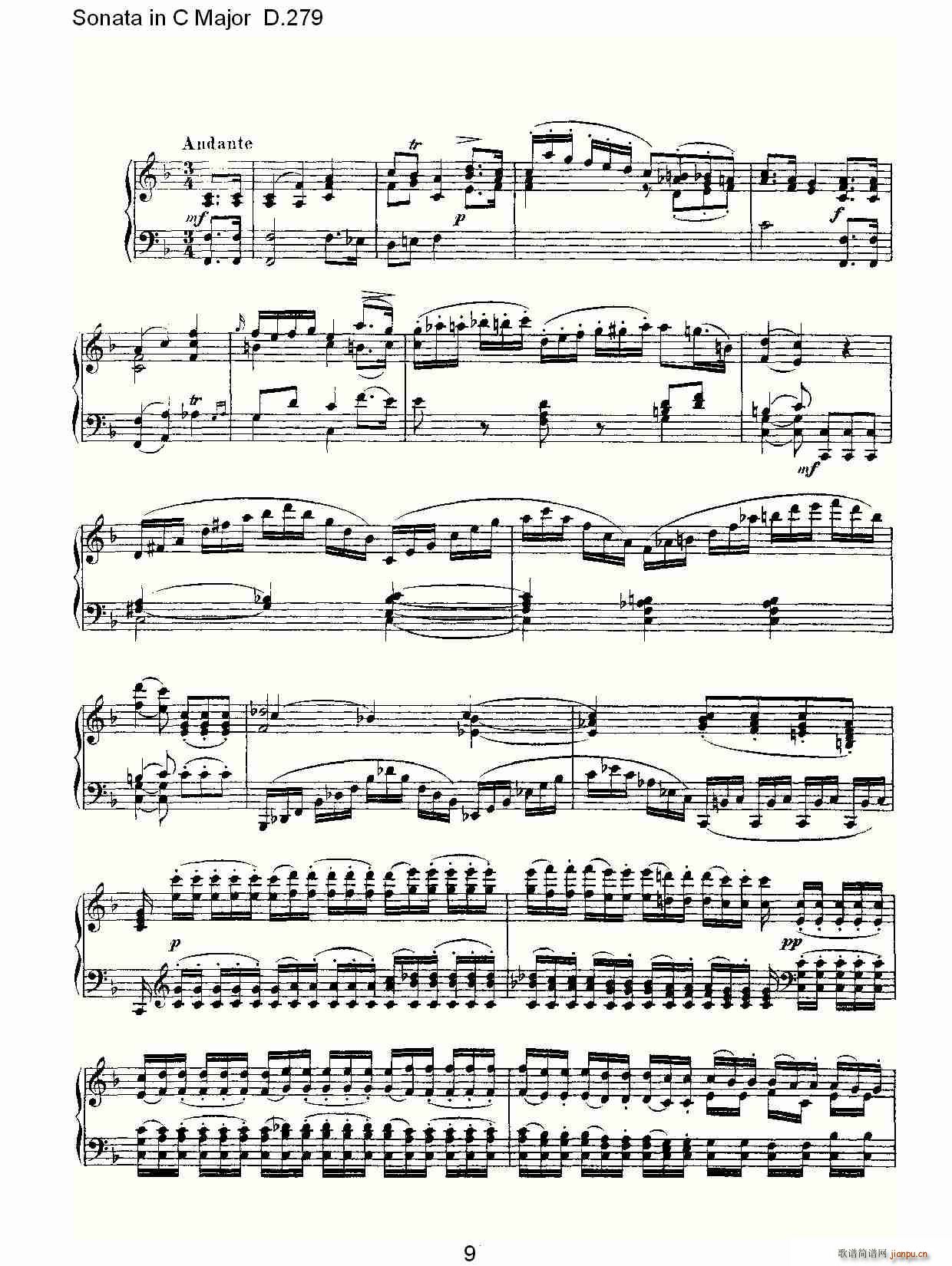 Sonata in C Major D.279(ʮּ)9