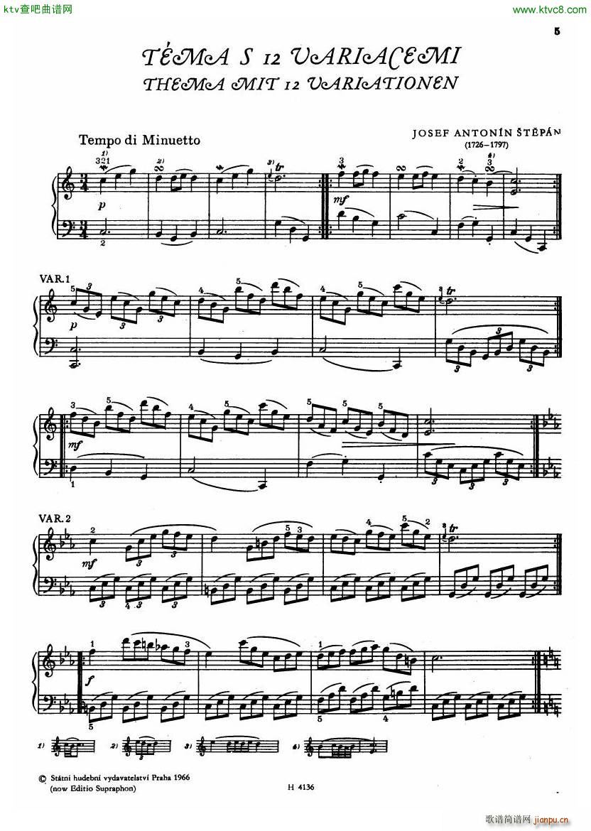 Czech piano variations from 18th century()3
