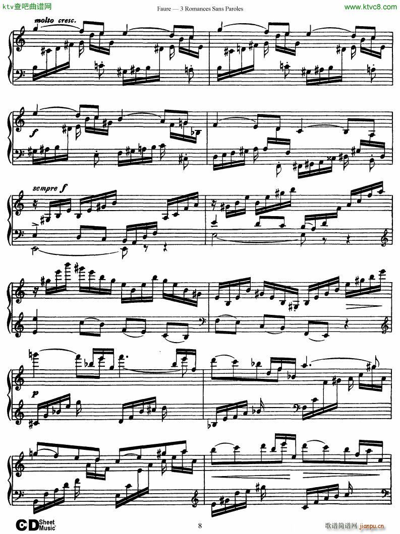 Faure 3 Romances Sans Paroles()8