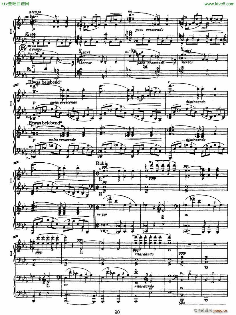 Bruckner Symphony No 4 4 hands arr ()39