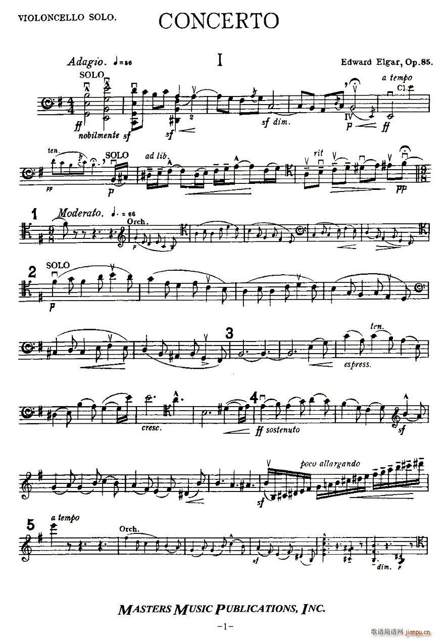 Edward Elgar Concerto e Minor Op85 For Cello(ʮּ)1