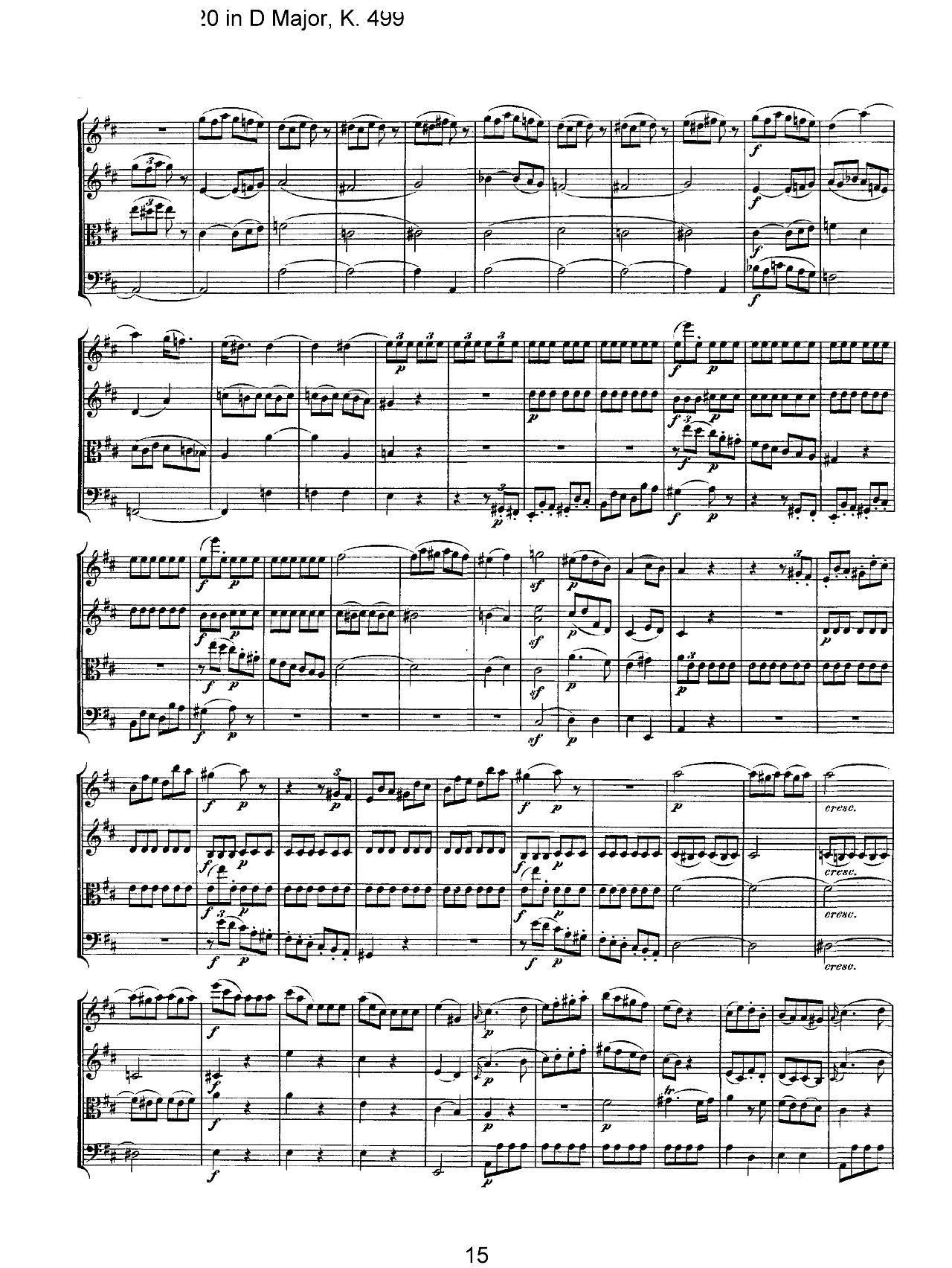 Mozart Quartet No 20 in D Major K 499()15