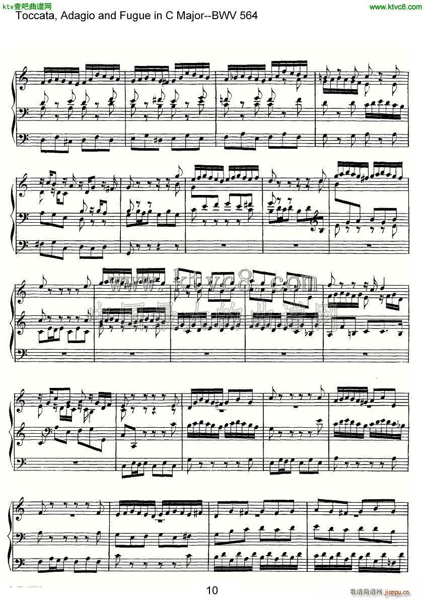 Toccata Adagio and Fugue in C Major BWV 564 ܷ(ʮּ)10