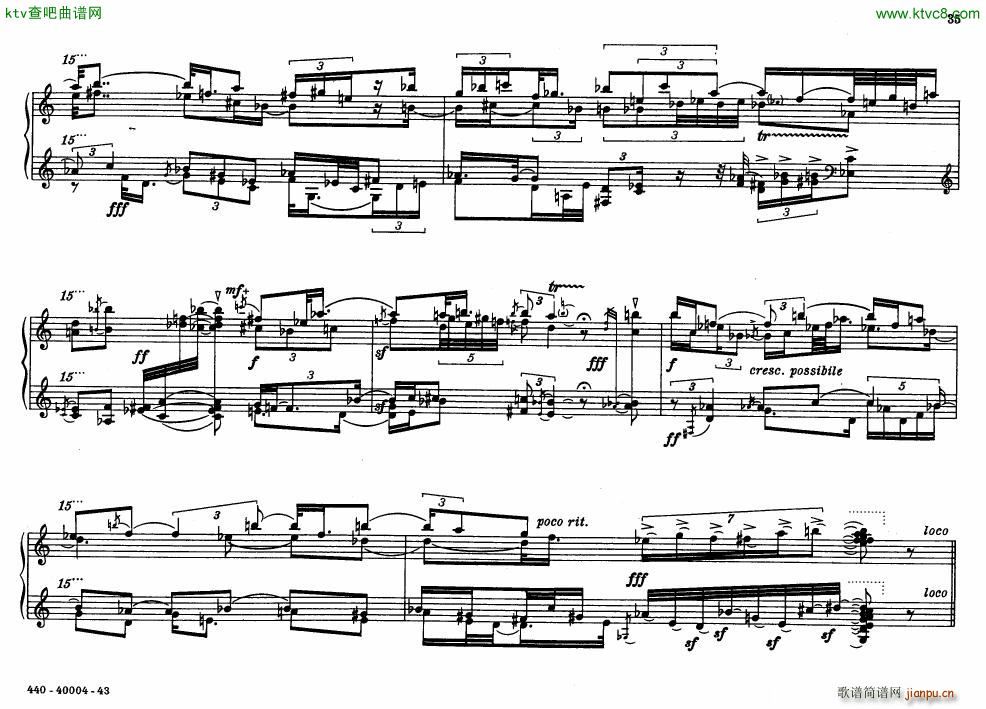Bolcom 12 etudes for piano()35