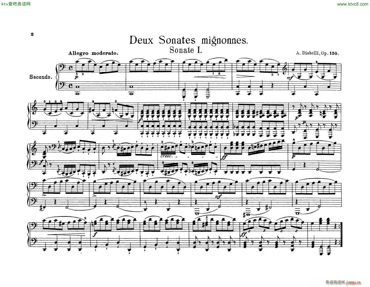 Anton Diabelli Sonates Mignonnes Op 150 Rondeau()5