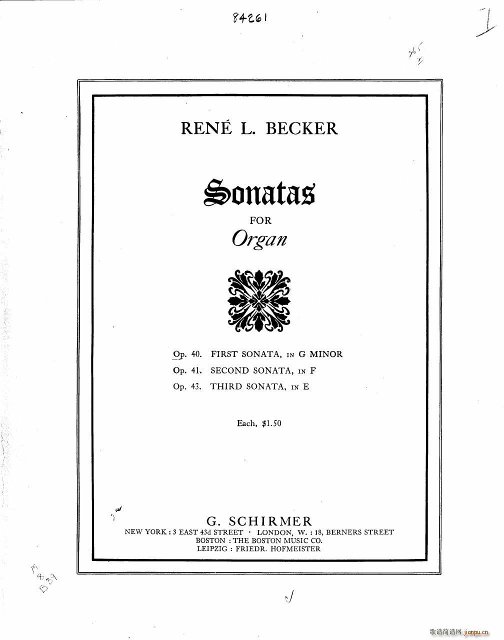 Becker Reme op 40 Sonate 1()1
