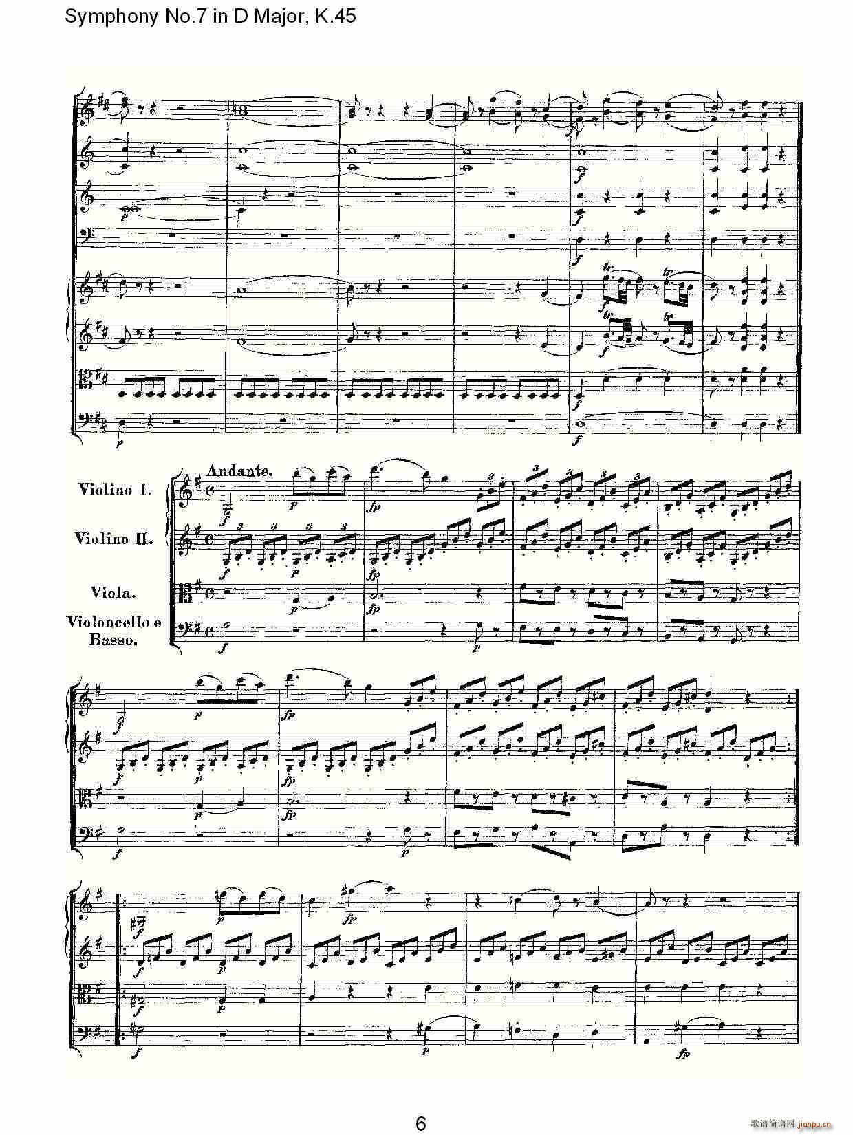 Symphony No.7 in D Major, K.45(ʮּ)6