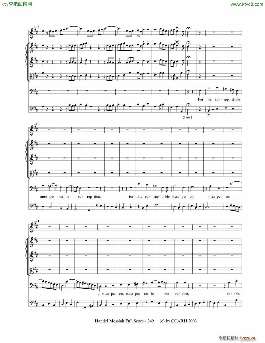 G F Handel Messiah Open Score ()8
