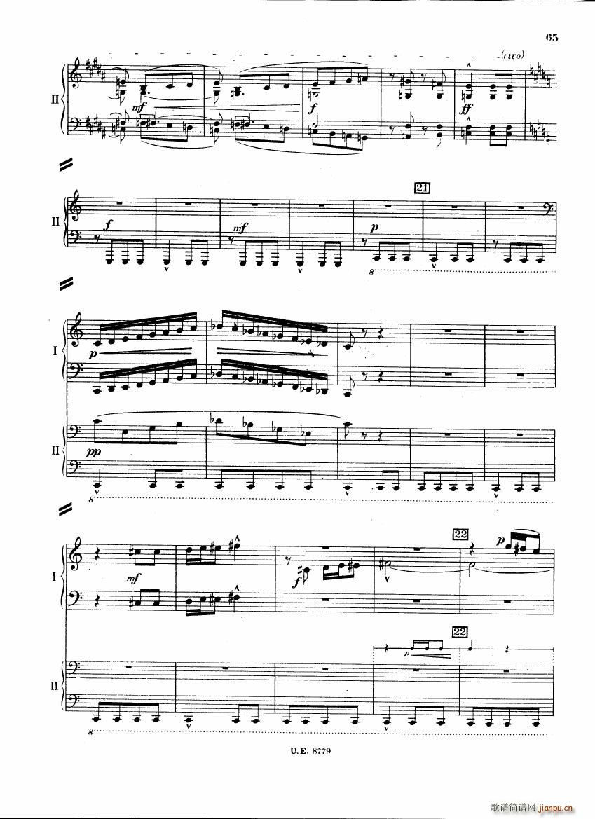 Bartok SZ 83 Piano Concerto 1 2p reduct ()22