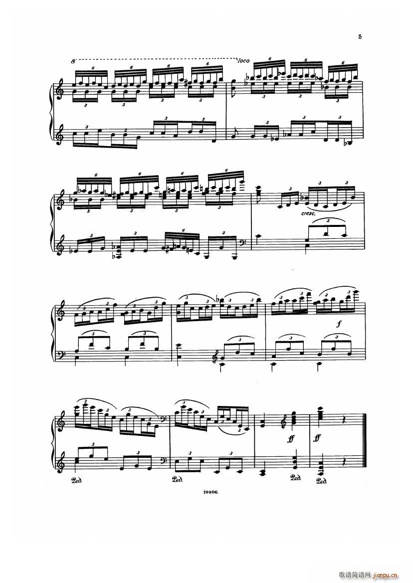 Albeniz op 65 Etudes no 1 7()5