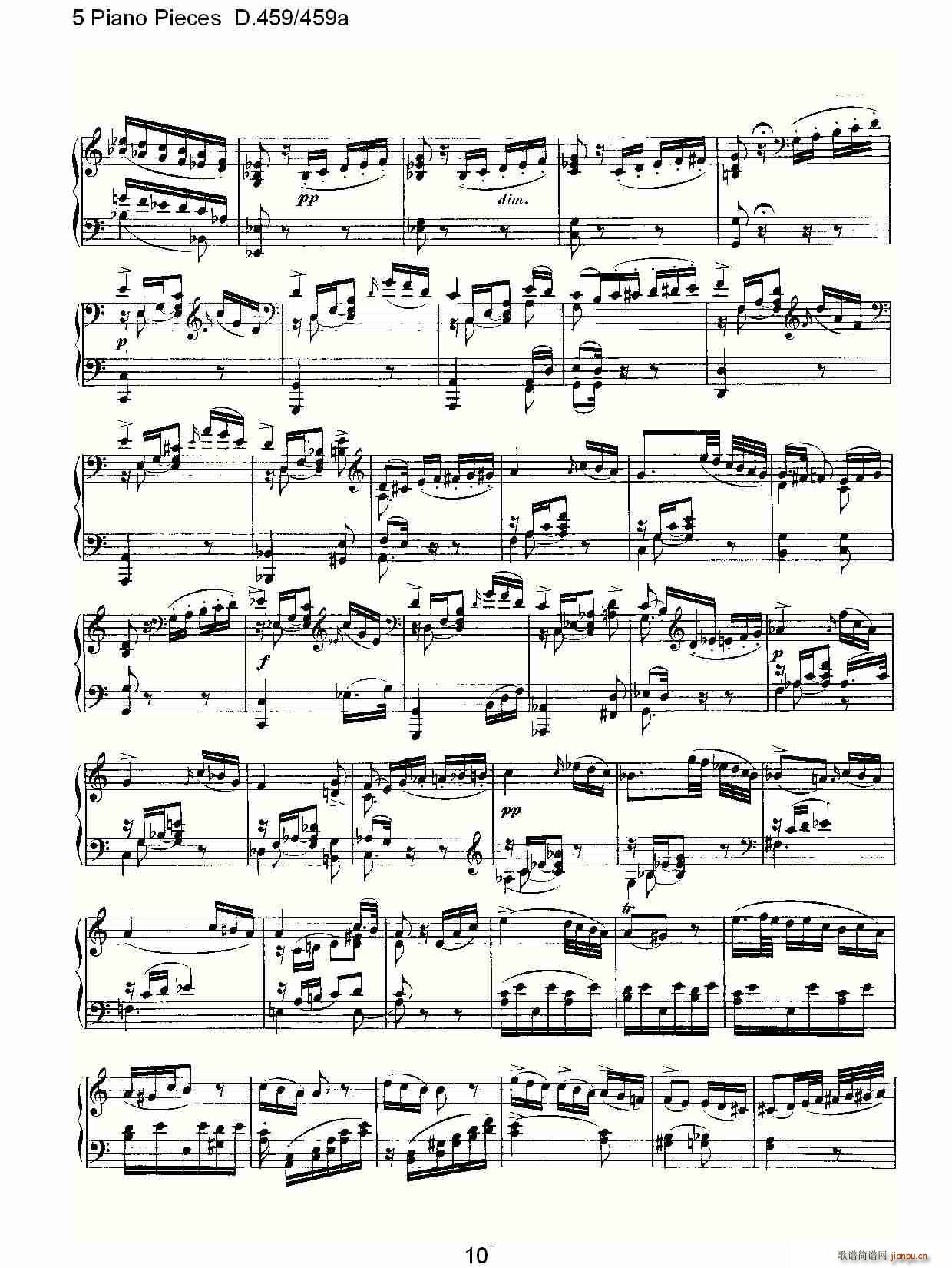 5 Piano Pieces D.459459a()10