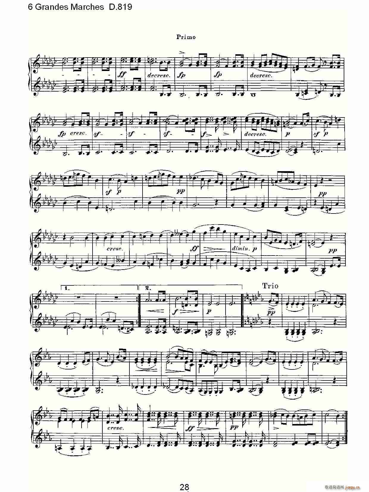 6 Grandes Marches D.819(ʮּ)28