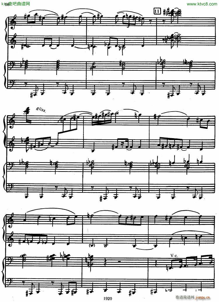 Honegger Symphony No 3 Liturgicheskaya 2 pianos ()6