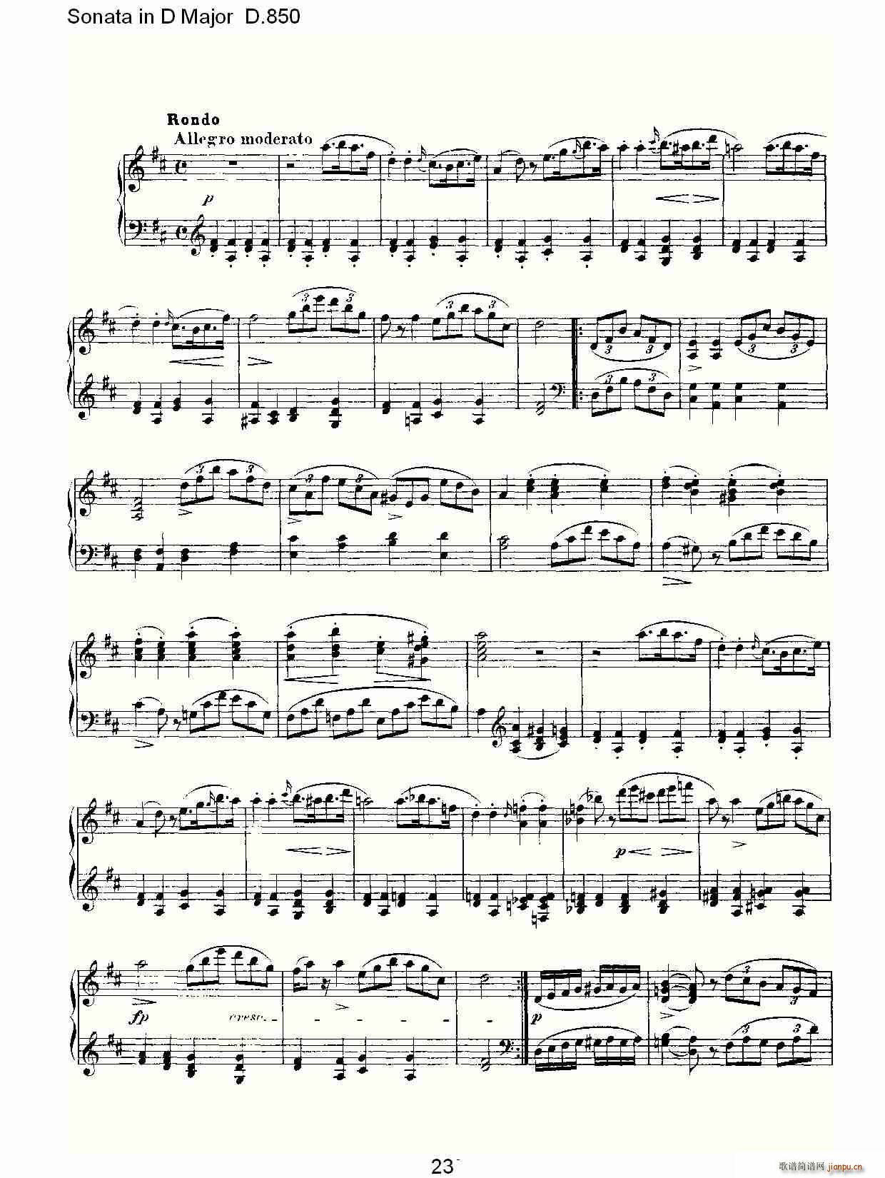 Sonata in D Major D.850(ʮּ)23