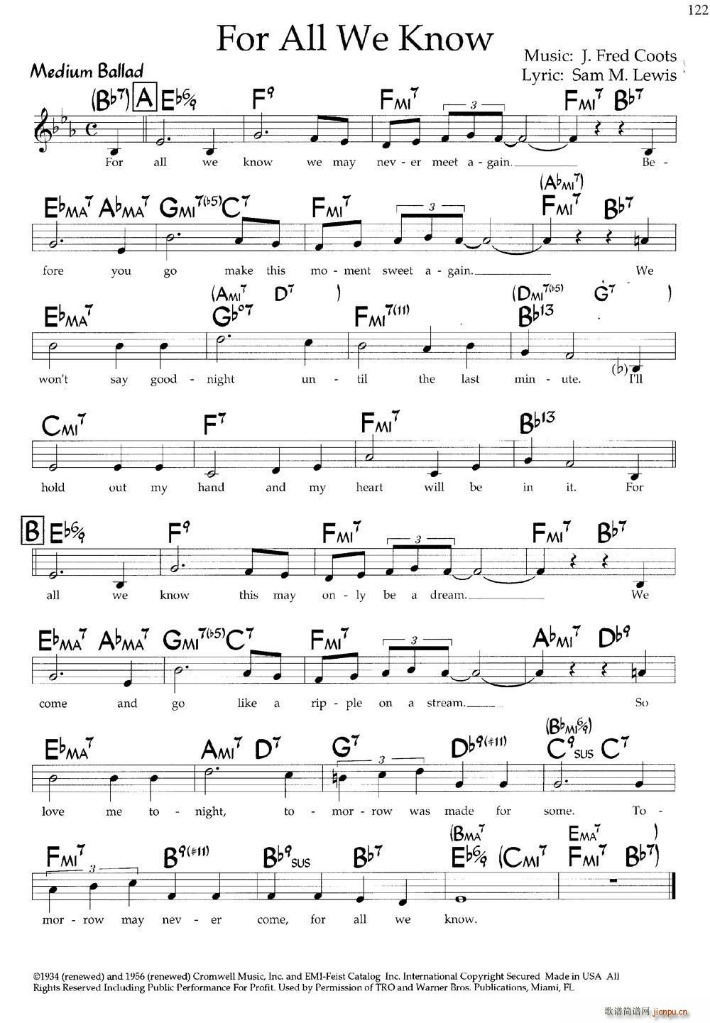For All We Know (ʮּ)1