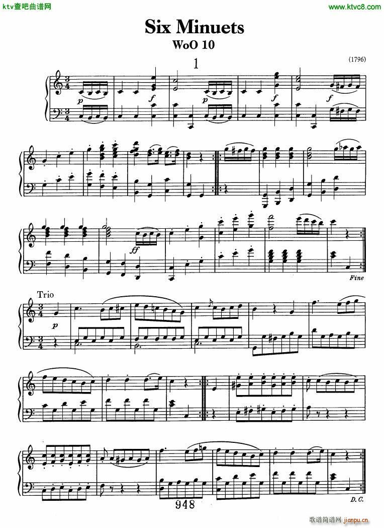 Beethoven WoO 10 6 Minuets()1