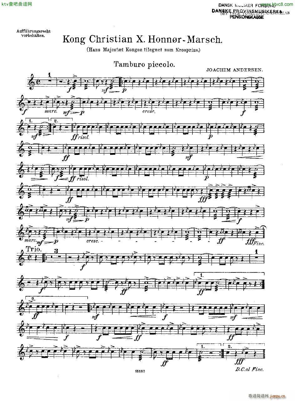 Andersen Kong Christian X Honn rmarsch orch()30