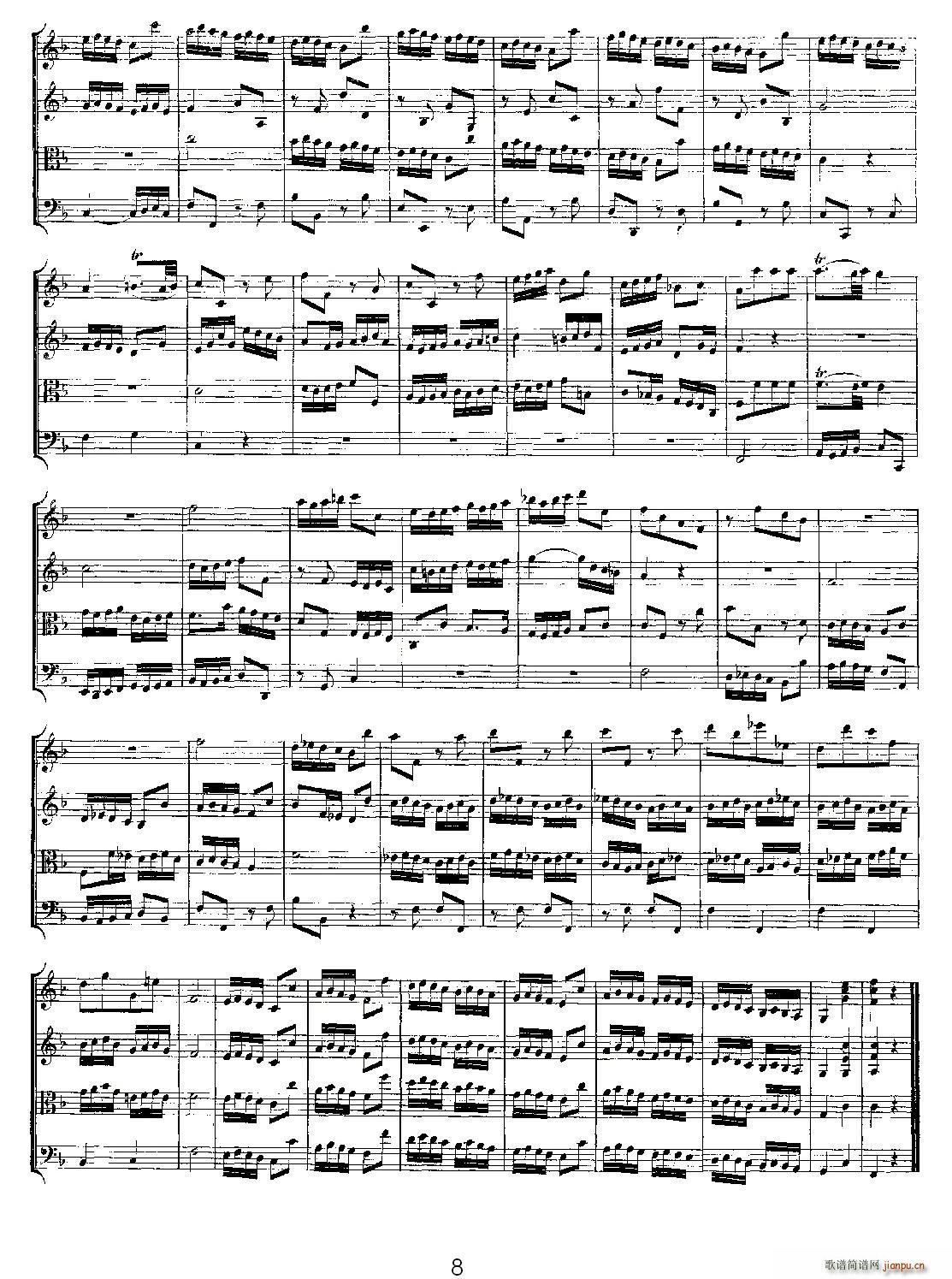 Quartet No 8 in F Major K 168 Fڰ()8