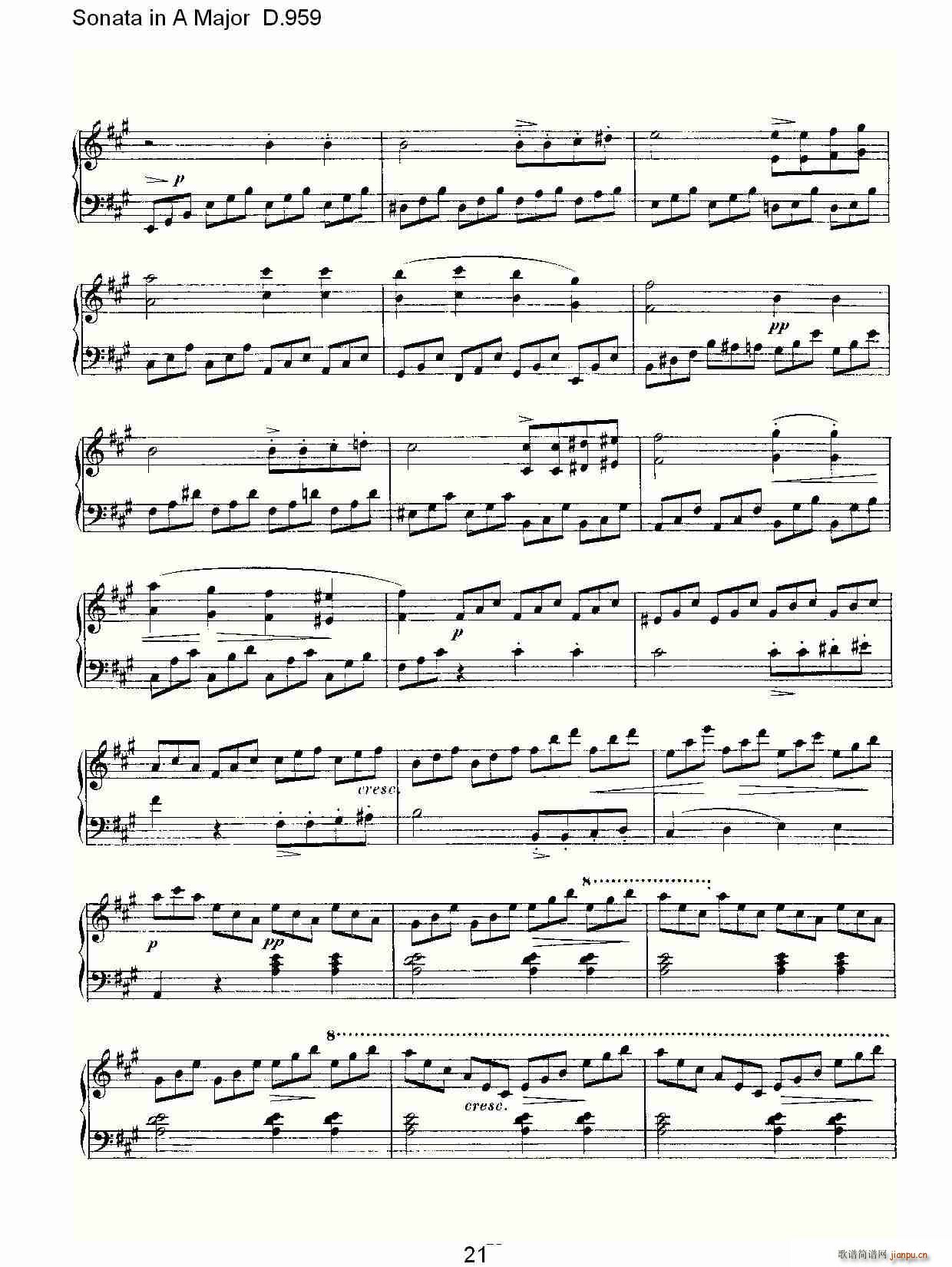 Sonata in A Major D.959(ʮּ)21
