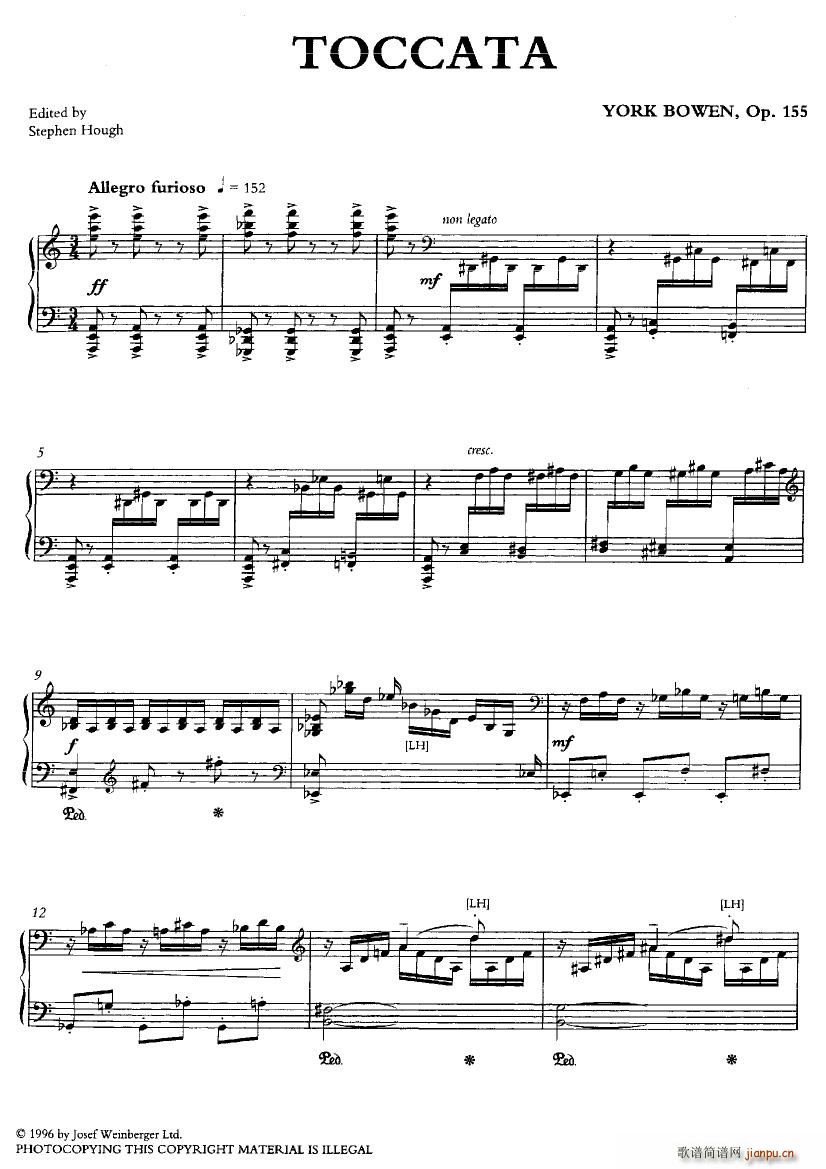 Bowen Toccata Op 155()3