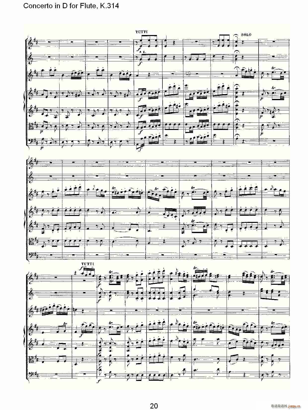 Concerto in D for Flute, K.314()20