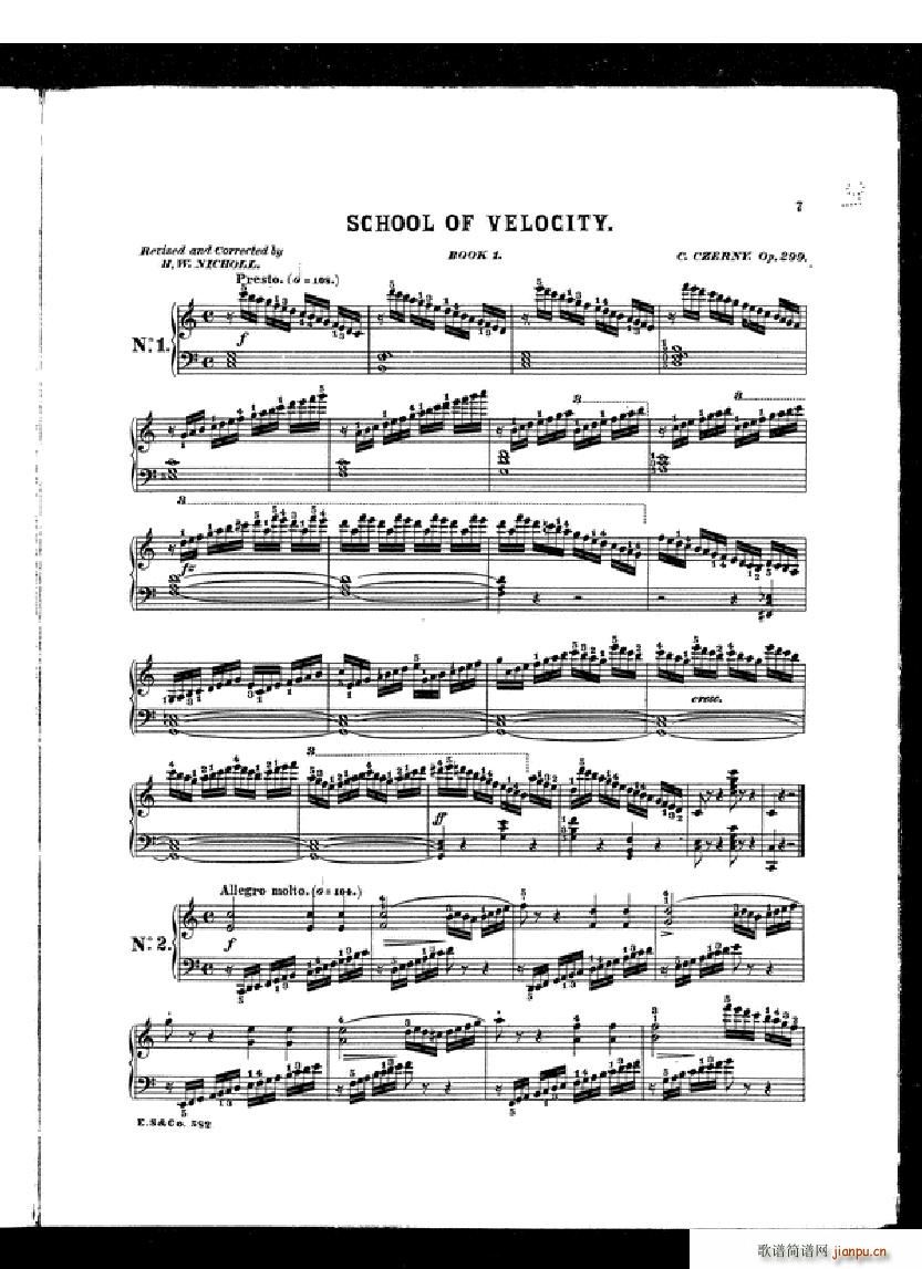 Czerny School of Velocity book 1 Op 299()5