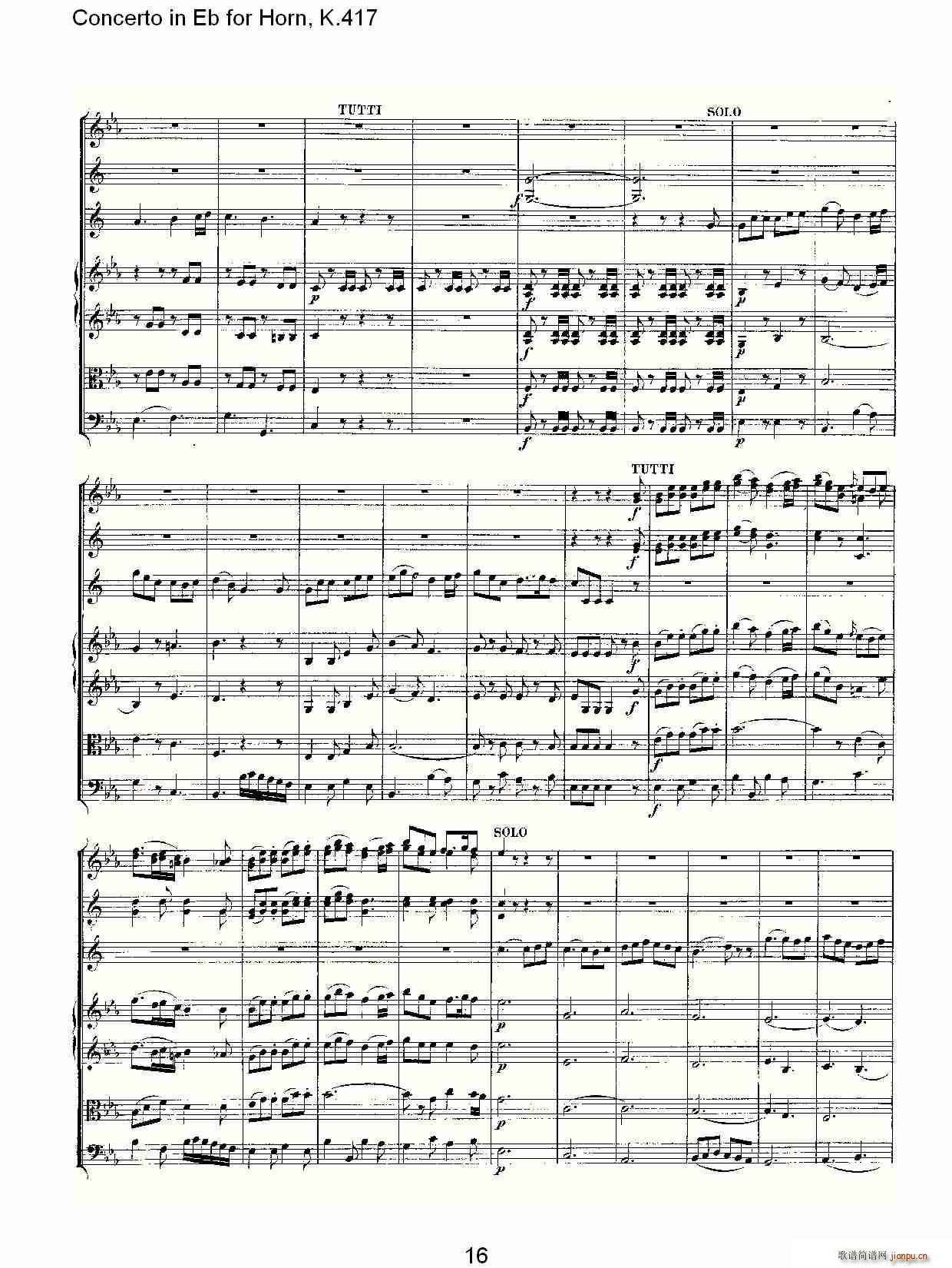 Concerto in Eb for Horn, K.417(ʮּ)16