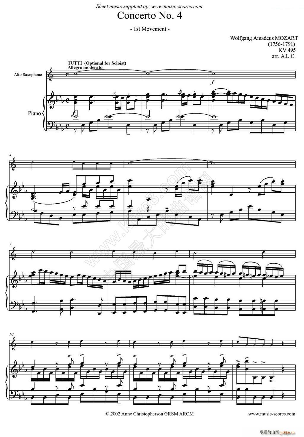 Mozart Concerto KV495 No 4 1st ˹ ٰ()1
