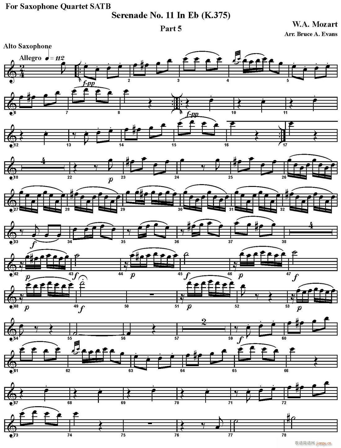 SERENADE No 11 in Eb K 375 Part 5  ˹()1