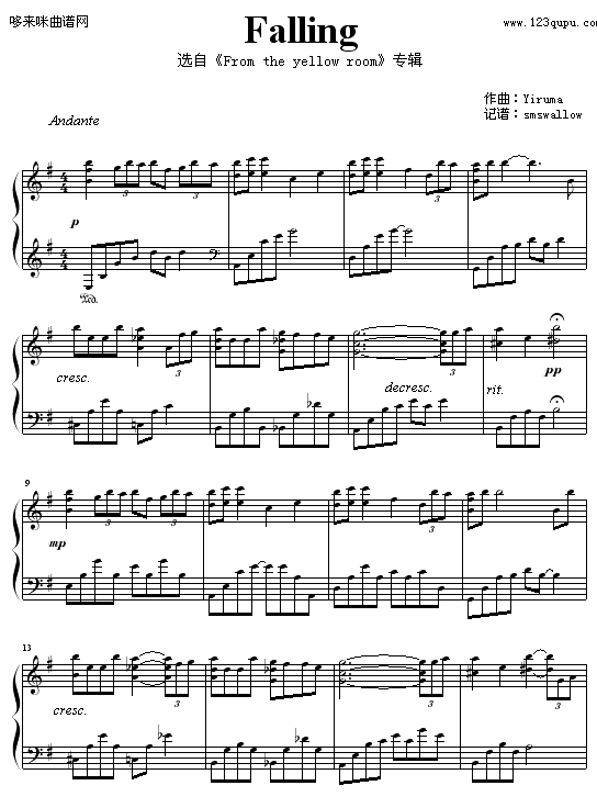 fall曲谱_钢琴简单曲谱(2)