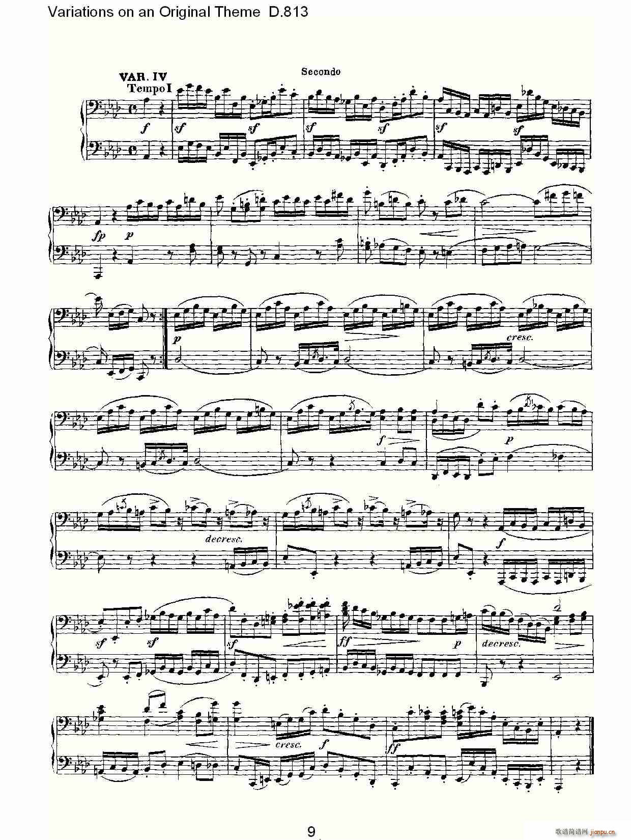 Variations on an Original Theme D.813(ʮּ)9