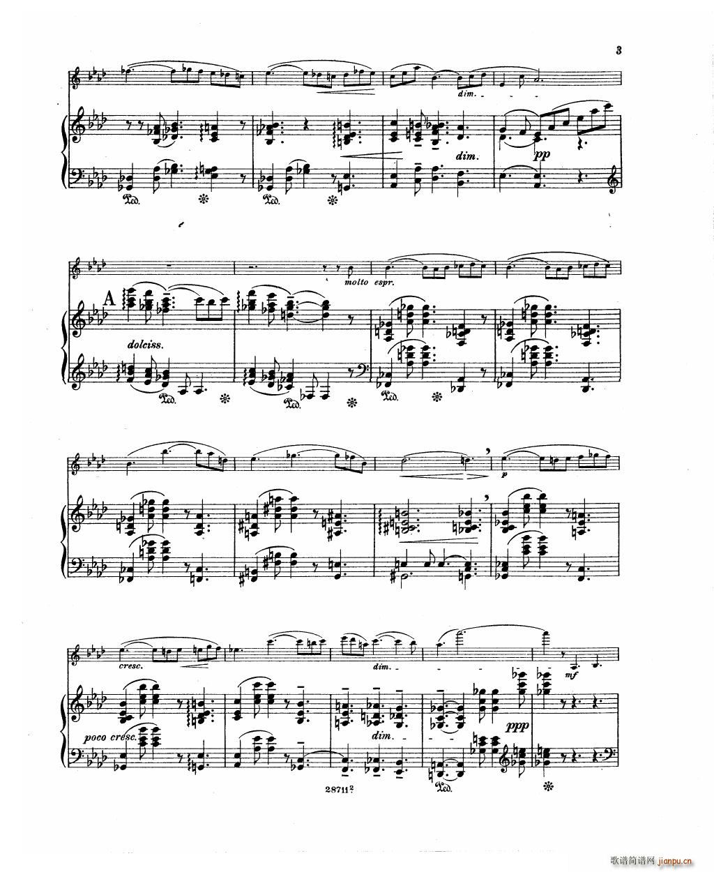 Bowen Barcarolle for violin and piano()5