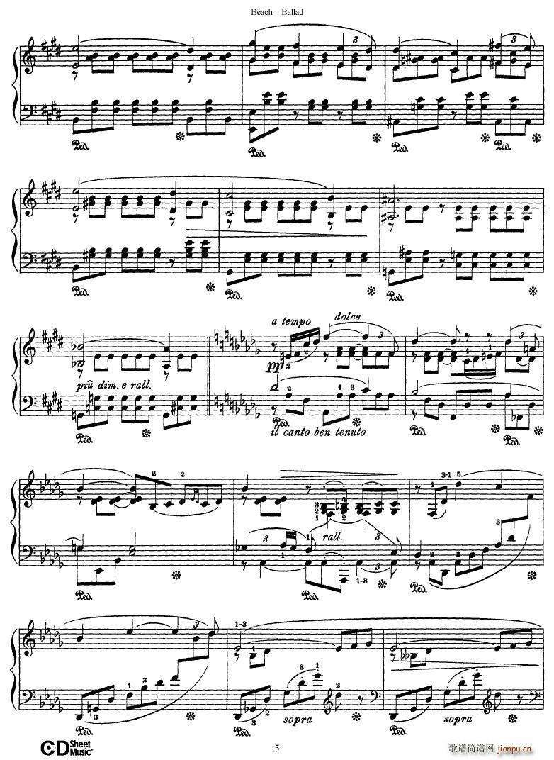 Beach Ballad in D flat major()5