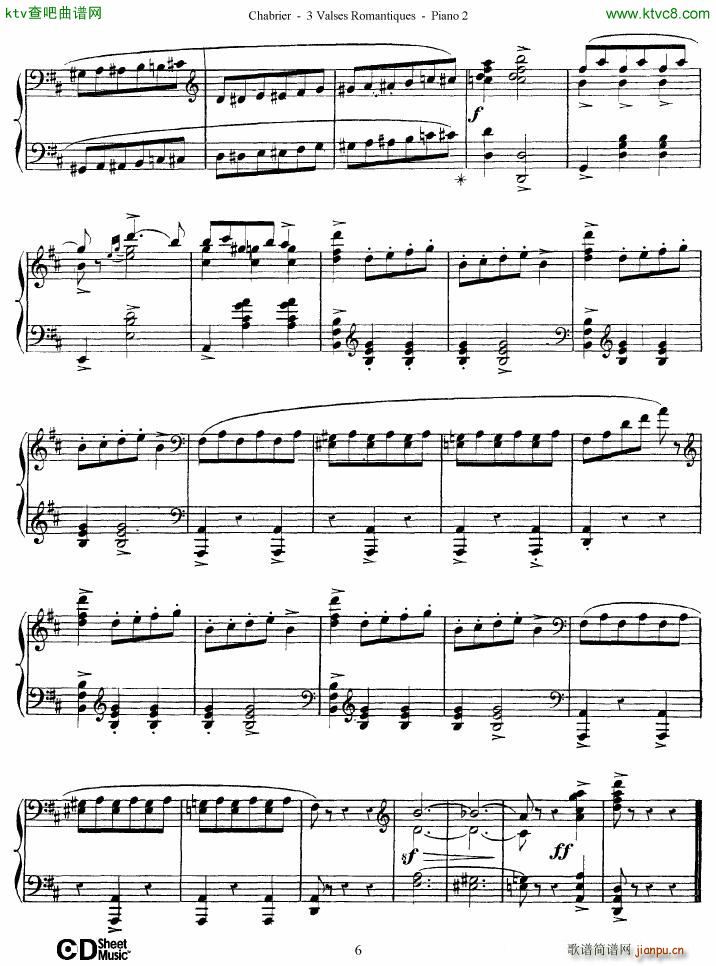 Chabrier 3 Valses Romantiques Piano 2()6